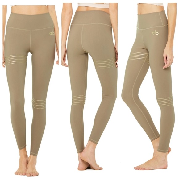 ALO Yoga Pants - Alo High waist Vapor legging size Medium khaki like new